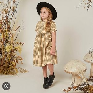 Rylee and Cru Esme Goldenrod Gingham Dress 10-12 Years